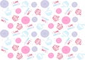 Cupcakes Pattern Seamless Cute Vectors Royalty Free Stock Photo