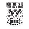 Cupcakes Quote and Saying good for poster. Do not listen your inner fatty