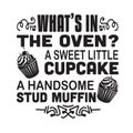 Cupcakes Quote and Saying good for poster. What is in the oven