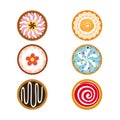 Cupcakes set icons Royalty Free Stock Photo