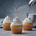 Sprinkle Cupcake Joy Royalty Free Stock Photo