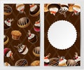 Cupcakes stickers background