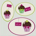 Cupcakes tags with love