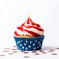 Cupcakes of 4th of july the Red, White, Blue Delight of USA Style Cupcakes, a Tasty Tribute to America\'s FreedomAI