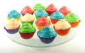 Cupcakes on tray Royalty Free Stock Photo