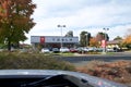 CUPERTINO, CALIFORNIA, UNITED STATES - NOV 26th, 2018: Drive by Tesla dealership, Tesla sign on the white facade of the