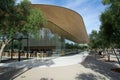 CUPERTINO, CALIFORNIA, UNITED STATES - NOV 26th, 2018: Exterior view of the new and modern Apple Park visitor center