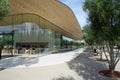 CUPERTINO, CALIFORNIA, UNITED STATES - NOV 26th, 2018: Exterior view of the new and modern Apple Park visitor center