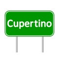 Cupertino green road sign Royalty Free Stock Photo