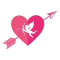 cupid angel love card Royalty Free Stock Photo