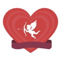 cupid angel love card Royalty Free Stock Photo