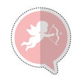 Cupid angel silhouette icon Royalty Free Stock Photo