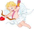 Cupid with Bow and Arrow Aiming at Someone Royalty Free Stock Photo