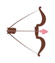 Cupid bow and arrow vector illustration Royalty Free Stock Photo