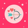 Cupid Bow Icon On Pink Background Royalty Free Stock Photo