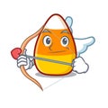 Cupid candy corn isolated with the cartoon