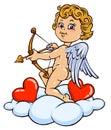 Cupid Cartoon Illustration - Color