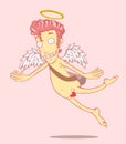 Cupid cartoon and illustration. valentine day