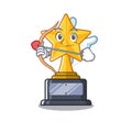 Cupid cartoon star trophy in character drawer