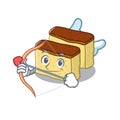 Cupid castella cake isolated in the cartoon