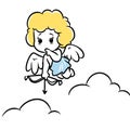 Cupid character angel love minimalism cartoon