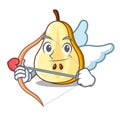 Cupid character cartoon fresh green pear whole Royalty Free Stock Photo