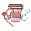 Cupid coffee cup character cartoon