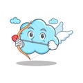 Cupid cute cloud character cartoon