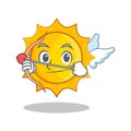 Cupid cute sun character cartoon