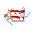 Cupid flag austria isolated with the mascot