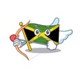 Cupid flag jamaica isolated with the cartoon