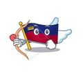 Cupid flag liechtenstein mascot with isolated character