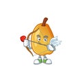 Cupid fragrant pear in cartoon character style Royalty Free Stock Photo
