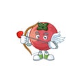Cupid fresh velvet apple in cartoon mascot Royalty Free Stock Photo