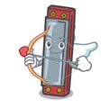 Cupid harmonica character cartoon style Royalty Free Stock Photo