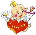 Cupid with heart