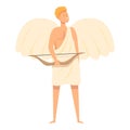 Cupid icon cartoon vector. Greek god