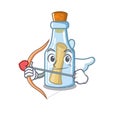 Cupid message in bottle isolated with cartoon Royalty Free Stock Photo