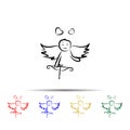 cupid with onions multi color style icon. Simple thin line, outline vector of wedding icons for ui and ux, website or mobile