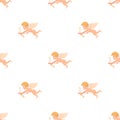 Cupid pattern seamless vector