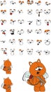 Cupid plush little fox cartoon expressions set