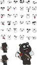 Cupid plush little panther cartoon expressions set
