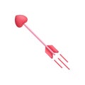 Cupid's arrow icon. Valentine's day concept. Arrow with a heart. Love icon Royalty Free Stock Photo