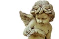 Cupid sculpture isolated