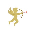 Cupid silhouette Royalty Free Stock Photo