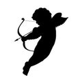 Cupid silhouette Royalty Free Stock Photo