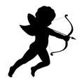 Cupid silhouette Royalty Free Stock Photo