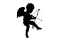 Cupid silhouette. Royalty Free Stock Photo