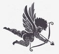 Cupid Silhouette with Tattoos