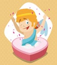 Cupid Surprise! Vector Illustration